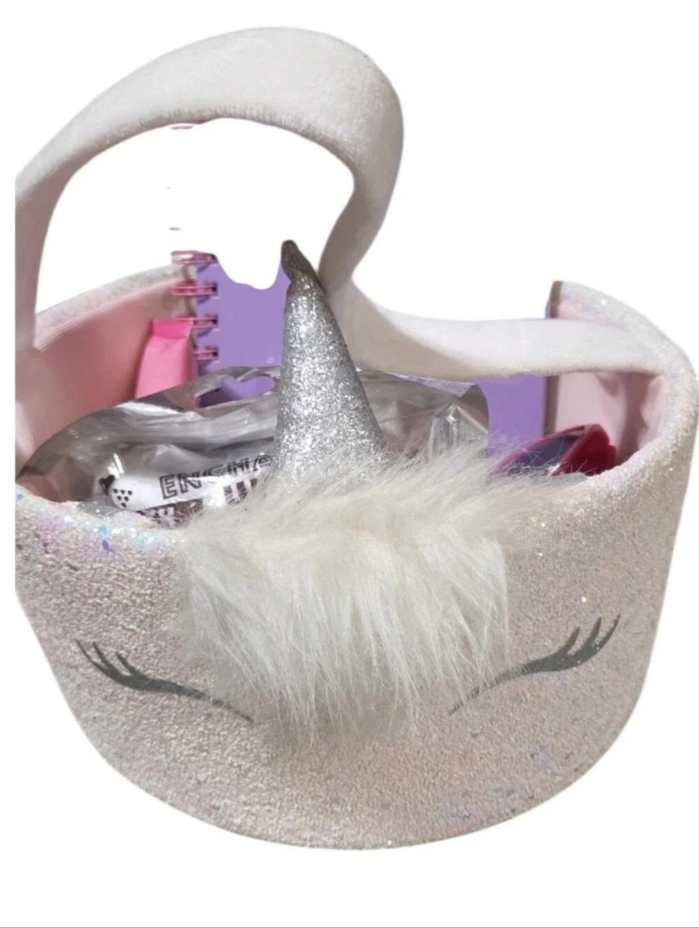 Justice Sparkly Unicorn Tote with Mermaid Vibes Notebook & Accessories